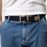 cinturon azul hombre