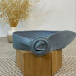cinturon azul mujer