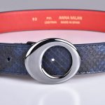 cinturon azul mujer