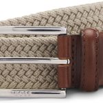 cinturon beige hombre