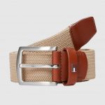 cinturon beige hombre