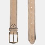 cinturon beige hombre