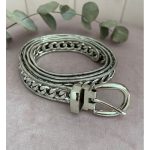 cinturon cadena plateado