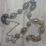 cinturon cadena plateado