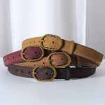 cinturon camel mujer