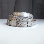 cinturón plateado mujer