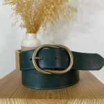 cinturón verde mujer