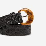 cinturones rafia mujer